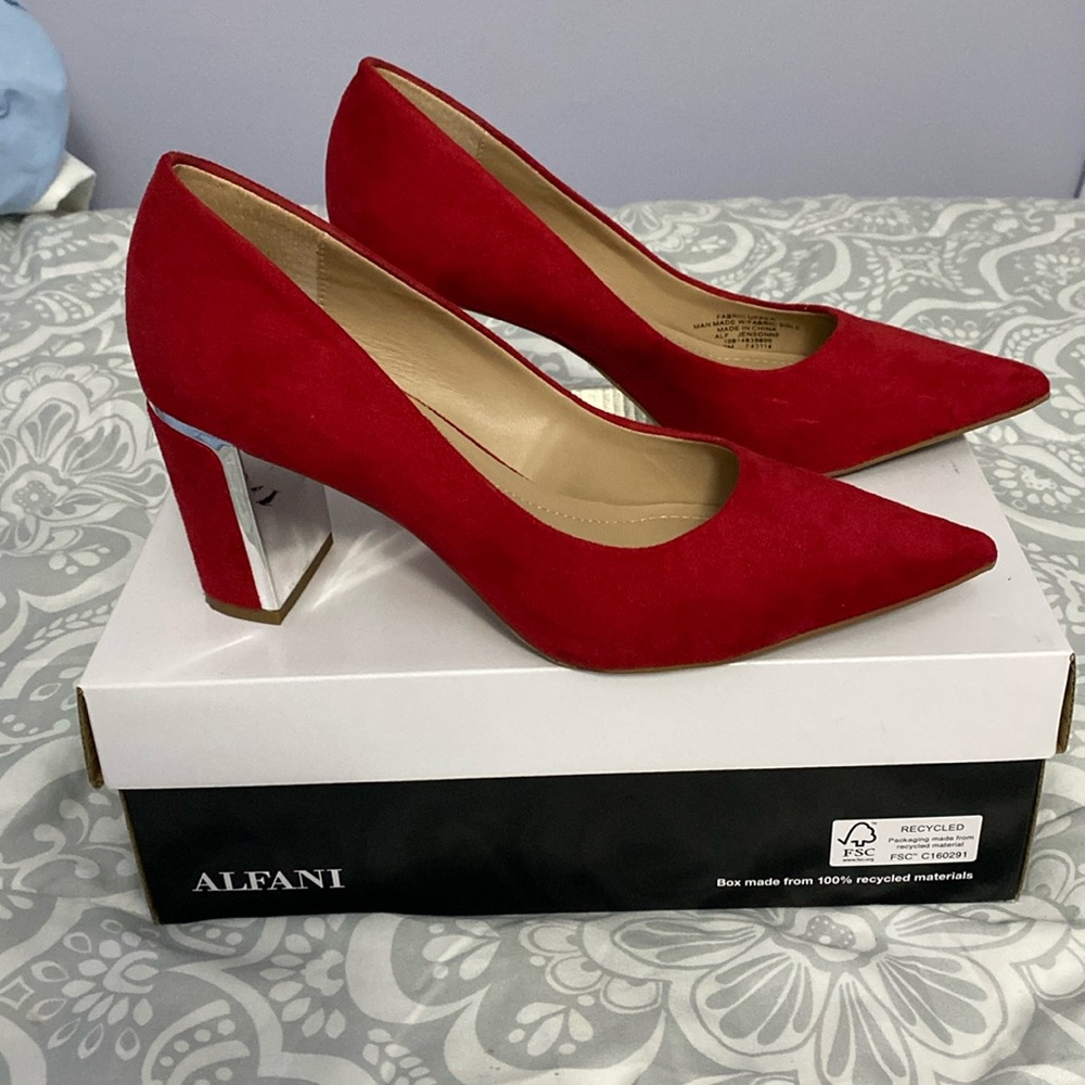 Alfani Red Suede Pumps